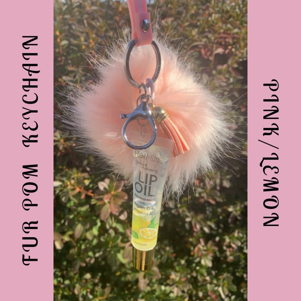Fur Pom Keychains - Picture 11 of 16